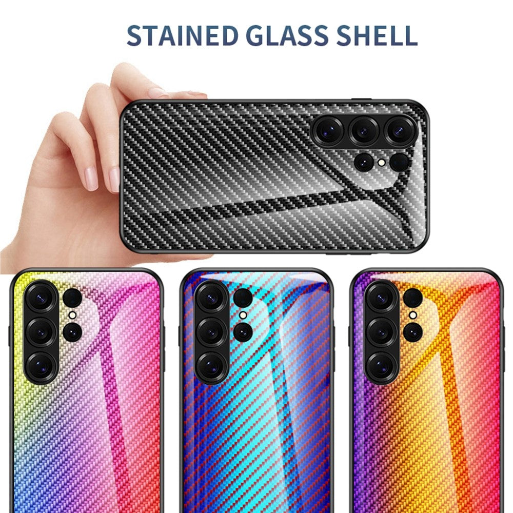 Samsung Galaxy S26 Ultra-skal i härdat glas, stötsäkert mobilskal