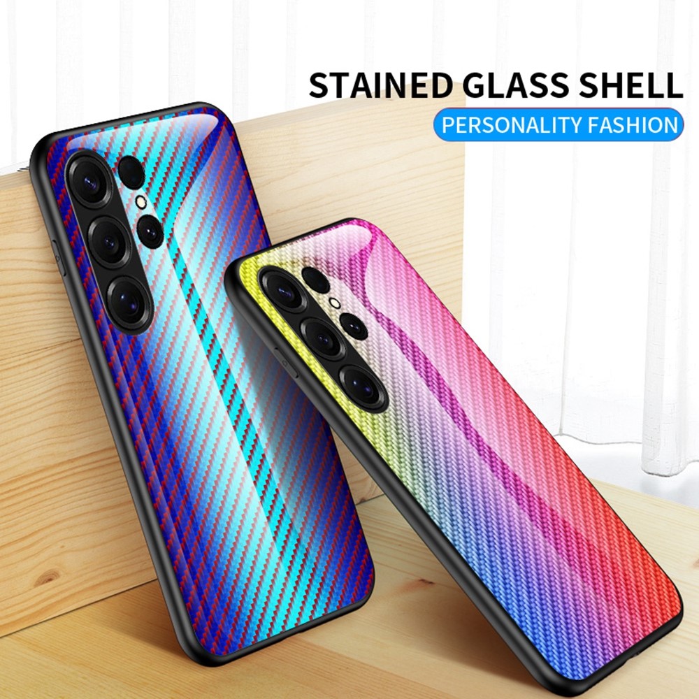 Samsung Galaxy S26 Ultra-skal i härdat glas, stötsäkert mobilskal