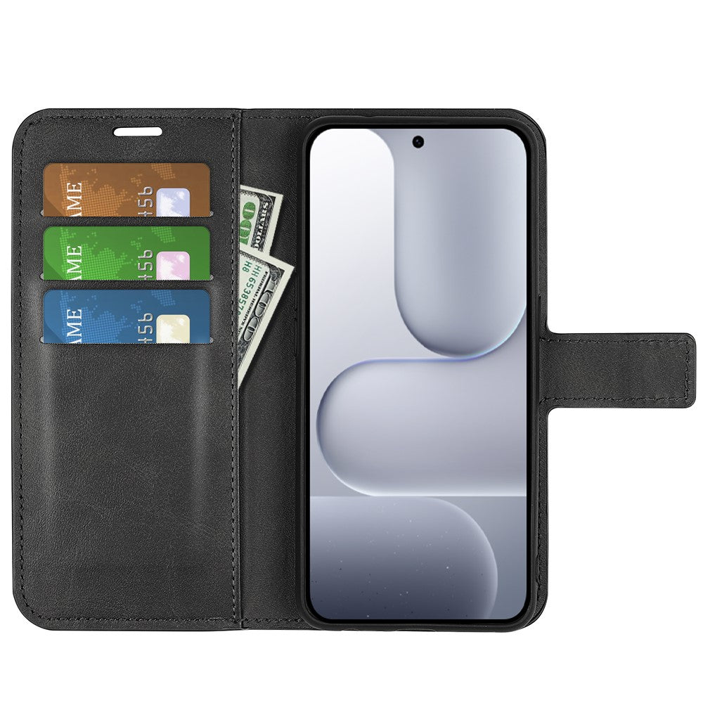 Til Honor 500 5G Stand Case Anti-ridse Kalveskinds Tekstur Læder Telefon Cover