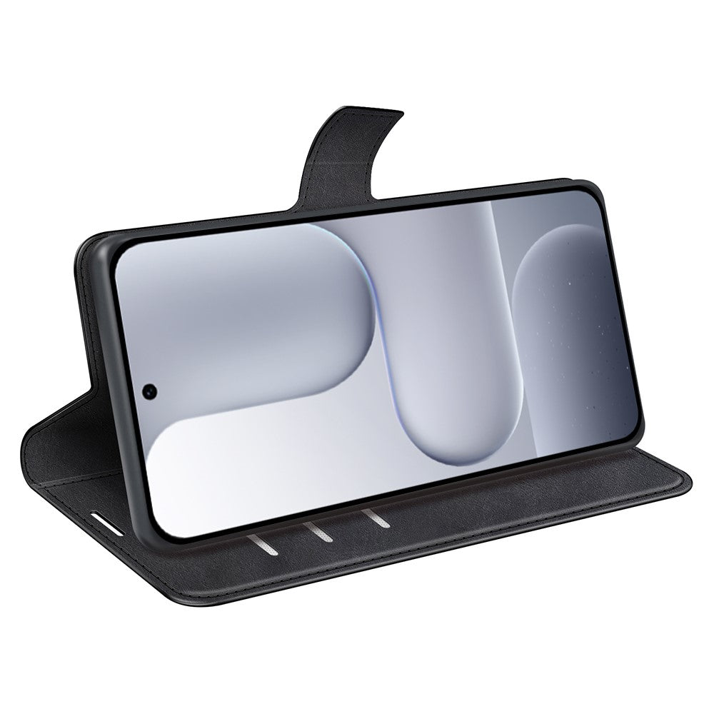Til Honor 500 5G Stand Case Anti-ridse Kalveskinds Tekstur Læder Telefon Cover