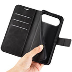 Til Honor 500 5G Stand Case Anti-ridse Kalveskinds Tekstur Læder Telefon Cover