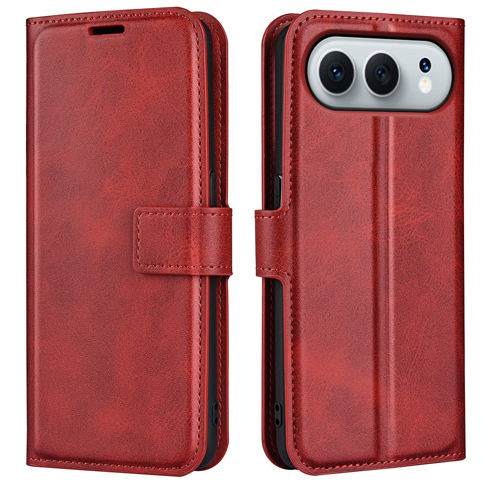 Til Honor 500 5G Stand Case Anti-ridse Kalveskinds Tekstur Læder Telefon Cover