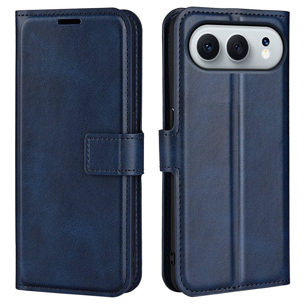 Til Honor 500 5G Stand Case Anti-ridse Kalveskinds Tekstur Læder Telefon Cover