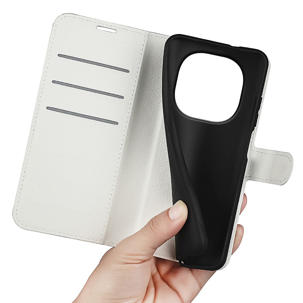 For Xiaomi Redmi Note 15 4G (Global) Case Wallet Stand Litchi Texture Shockproof Leather Phone Cover
