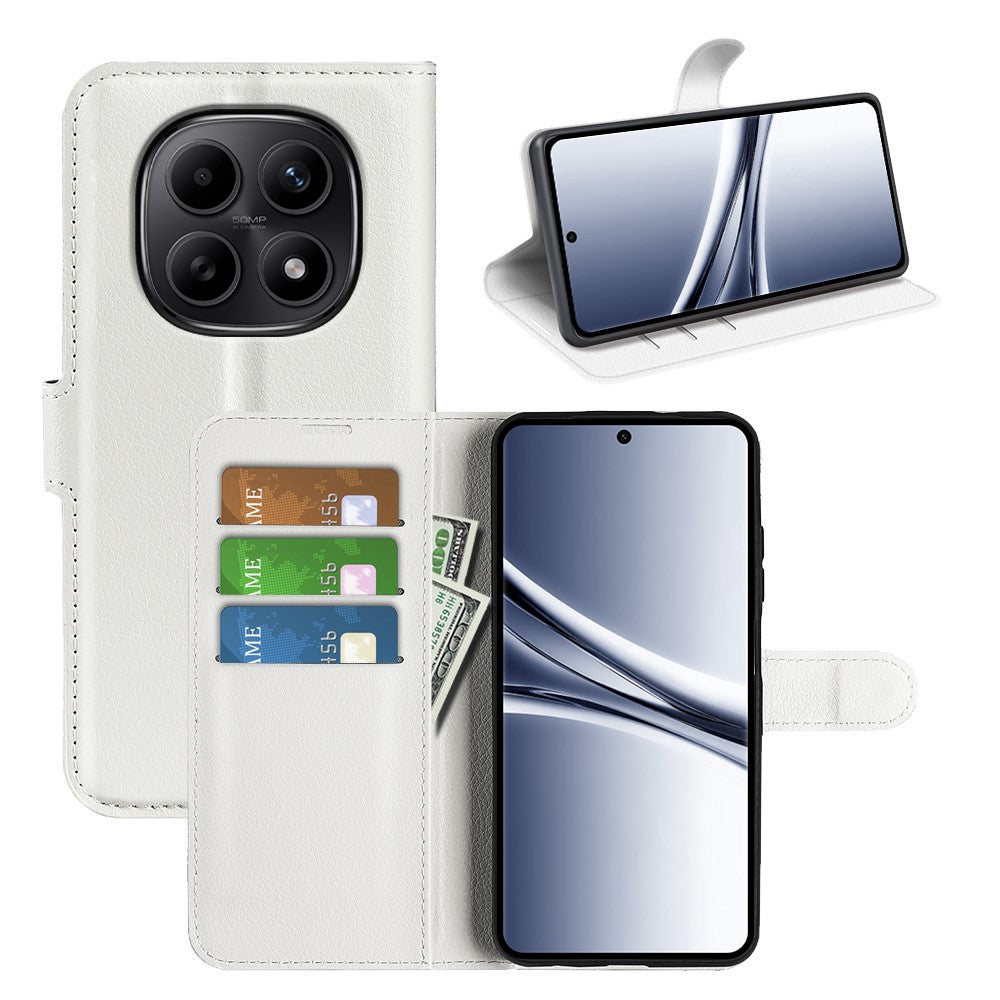 For Xiaomi Redmi Note 15 4G (Global) Case Wallet Stand Litchi Texture Shockproof Leather Phone Cover