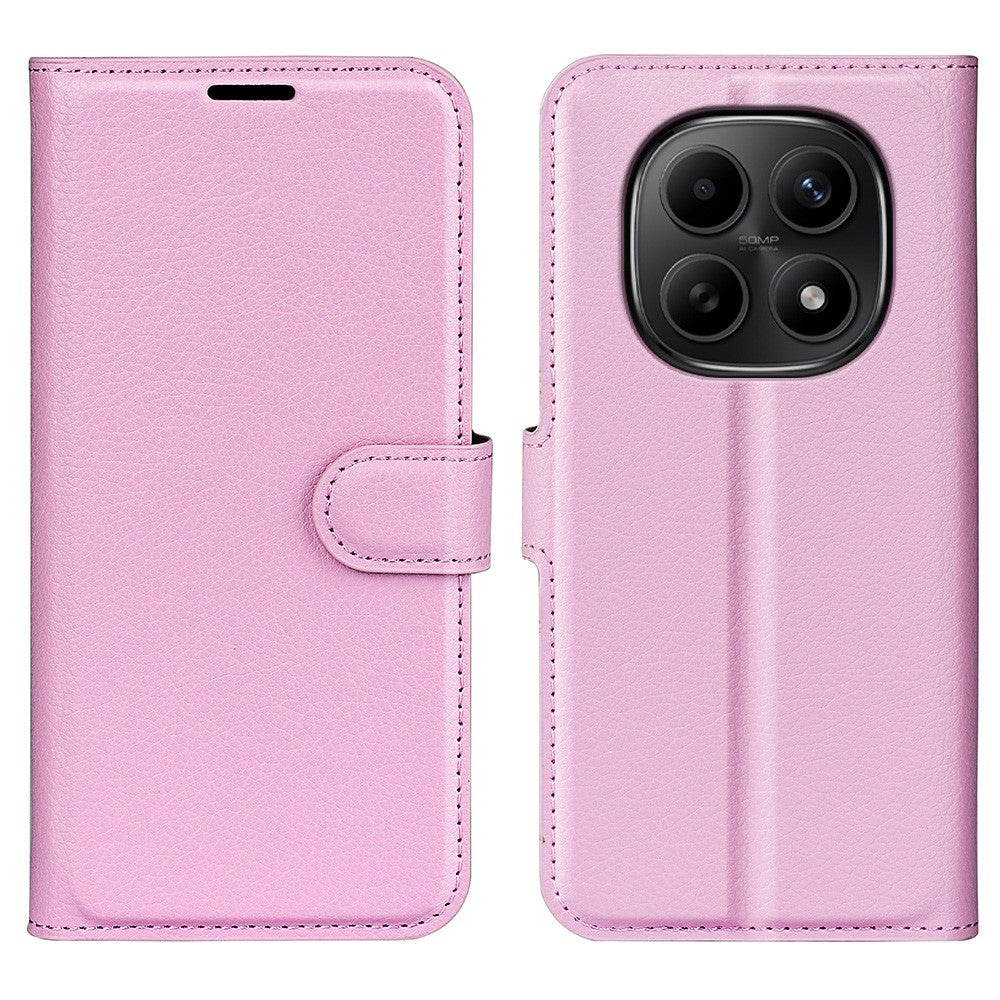 For Xiaomi Redmi Note 15 4G (Global) Case Wallet Stand Litchi Texture Shockproof Leather Phone Cover