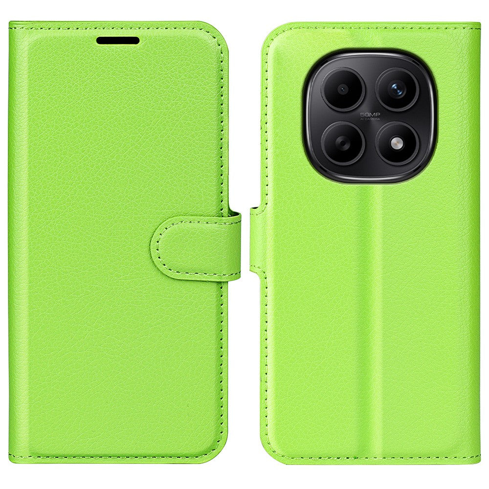 For Xiaomi Redmi Note 15 4G (Global) Case Wallet Stand Litchi Texture Shockproof Leather Phone Cover