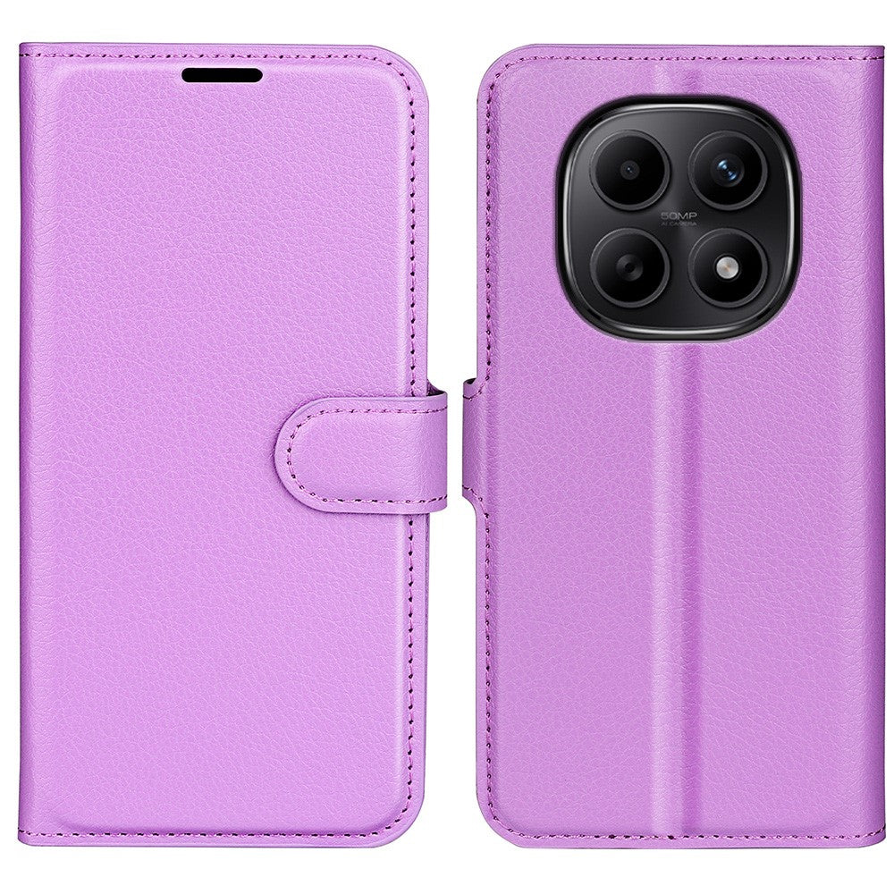 For Xiaomi Redmi Note 15 4G (Global) Case Wallet Stand Litchi Texture Shockproof Leather Phone Cover