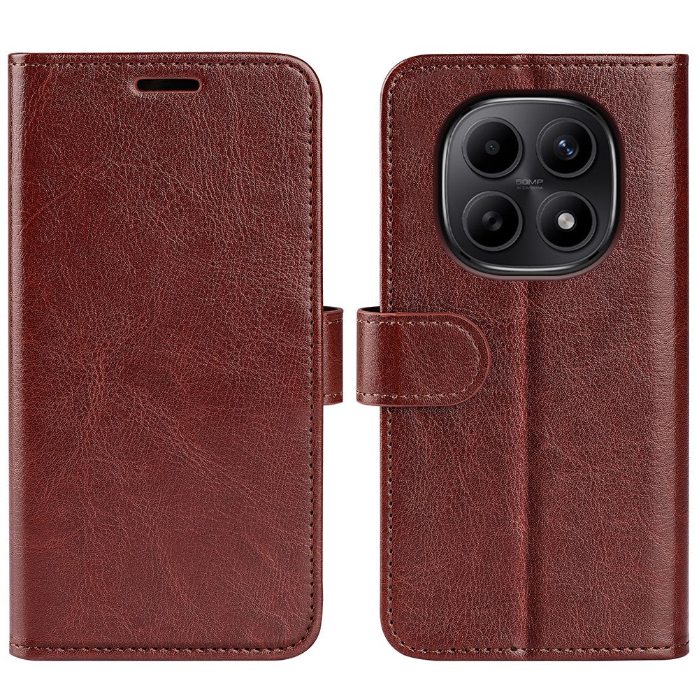 For Xiaomi Redmi Note 15 4G (Global) Case Crazy Horse Texture Stand Leather Phone Cover
