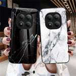 For Xiaomi Poco M8 Pro 5G / Redmi Note 15 Pro+ 5G (Global) Case Marble Pattern Tempered Glass + PC + TPU Protective Phone Cover
