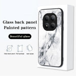 For Xiaomi Poco M8 Pro 5G / Redmi Note 15 Pro+ 5G (Global) Case Marble Pattern Tempered Glass + PC + TPU Protective Phone Cover
