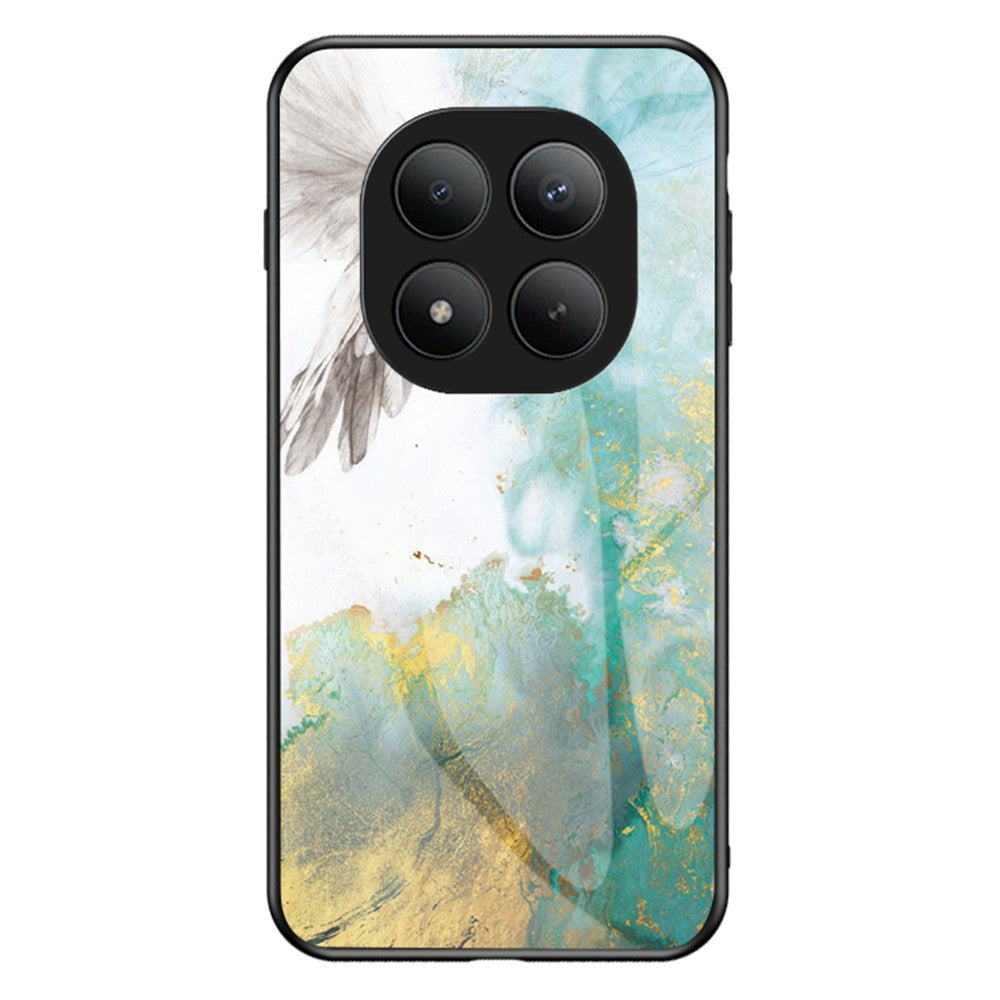 For Xiaomi Poco M8 Pro 5G / Redmi Note 15 Pro+ 5G (Global) Case Marble Pattern Tempered Glass + PC + TPU Protective Phone Cover