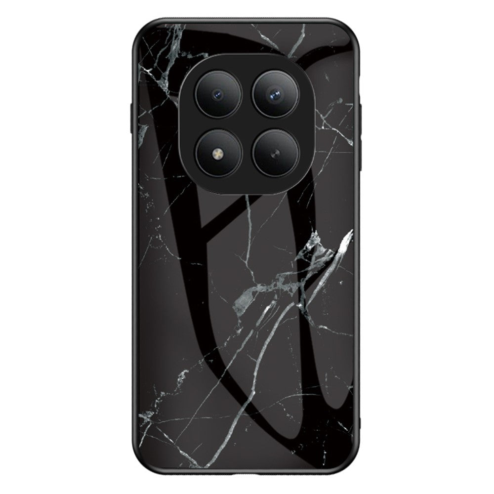 For Xiaomi Poco M8 Pro 5G / Redmi Note 15 Pro+ 5G (Global) Case Marble Pattern Tempered Glass + PC + TPU Protective Phone Cover