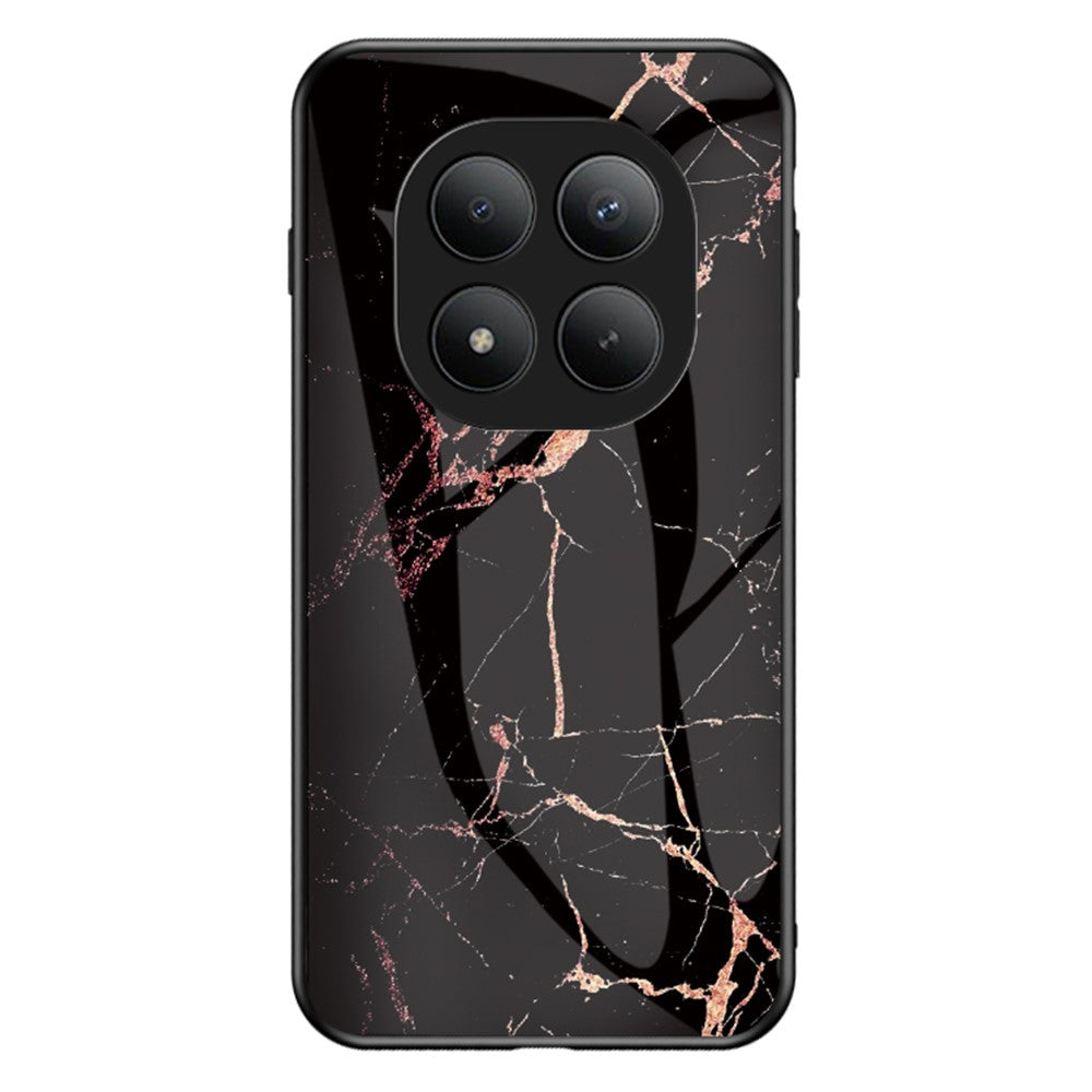 For Xiaomi Poco M8 Pro 5G / Redmi Note 15 Pro+ 5G (Global) Case Marble Pattern Tempered Glass + PC + TPU Protective Phone Cover