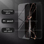 For Xiaomi Redmi Note 15 Pro 5G (Global) Case Marble Pattern Tempered Glass + PC + TPU Protective Phone Cover