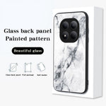 For Xiaomi Redmi Note 15 Pro 5G (Global) Case Marble Pattern Tempered Glass + PC + TPU Protective Phone Cover