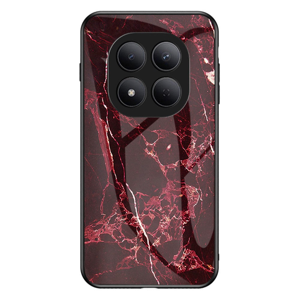 For Xiaomi Redmi Note 15 Pro 5G (Global) Case Marble Pattern Tempered Glass + PC + TPU Protective Phone Cover