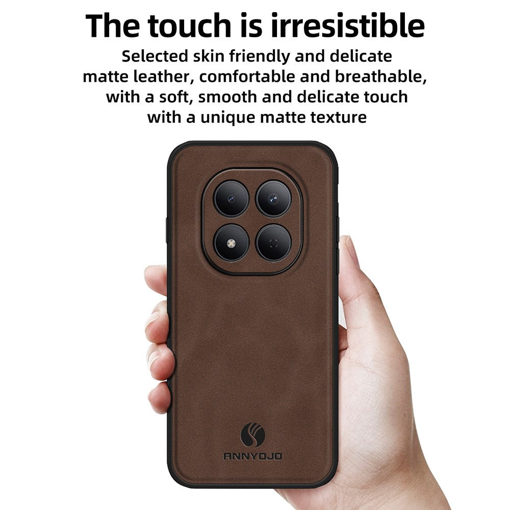 ANNYOJO For Xiaomi Redmi Note 15 Pro 5G (Global) Case PU Leather + PC + TPU Anti Drop Phone Back Cover