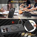 Xiaomi 15T Pro Magnetiskt Skal Roterande Ring Stöd TPU + PC Bakstycke