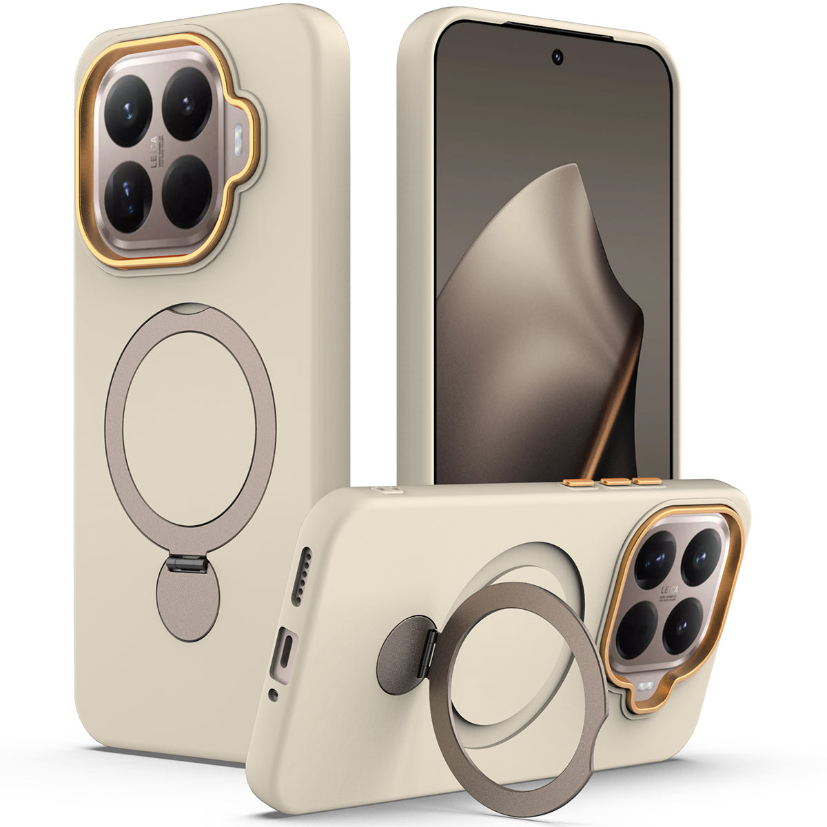 Xiaomi 15T Pro Magnetiskt Skal Roterande Ring Stöd TPU + PC Bakstycke