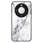 Phone Case For Honor Magic8 Lite 5G  /  X9d 5G  /  X70 5G Marble Pattern Tempered Glass + PC + TPU Protective Phone Cover