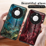 Phone Case For Honor Magic8 Lite 5G  /  X9d 5G  /  X70 5G Marble Pattern Tempered Glass + PC + TPU Protective Phone Cover