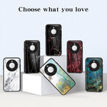 Phone Case For Honor Magic8 Lite 5G  /  X9d 5G  /  X70 5G Marble Pattern Tempered Glass + PC + TPU Protective Phone Cover
