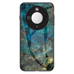 Phone Case For Honor Magic8 Lite 5G  /  X9d 5G  /  X70 5G Marble Pattern Tempered Glass + PC + TPU Protective Phone Cover