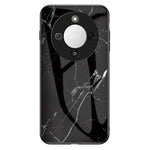 Phone Case For Honor Magic8 Lite 5G  /  X9d 5G  /  X70 5G Marble Pattern Tempered Glass + PC + TPU Protective Phone Cover
