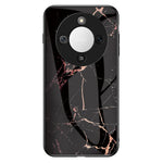 Phone Case For Honor Magic8 Lite 5G  /  X9d 5G  /  X70 5G Marble Pattern Tempered Glass + PC + TPU Protective Phone Cover