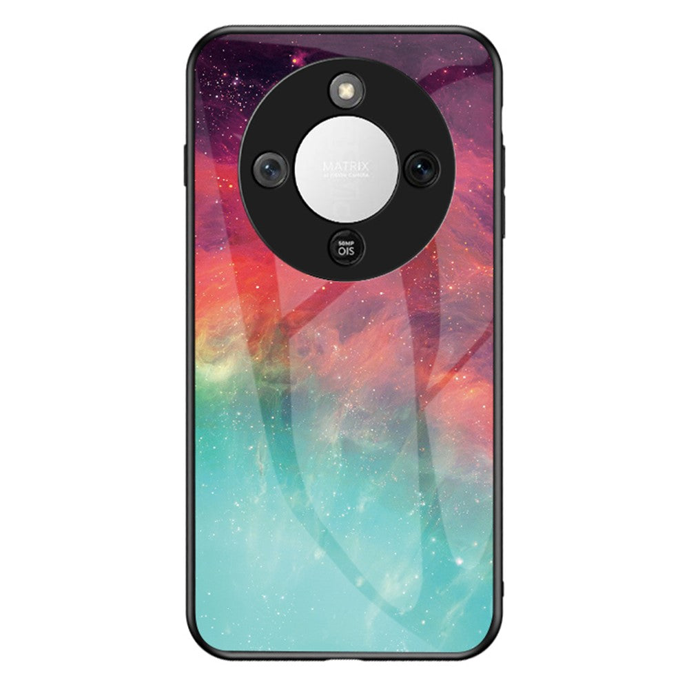 Phone Case For Honor Magic8 Lite 5G  /  X9d 5G  /  X70 5G Starry Sky Pattern Tempered Glass Phone Cover