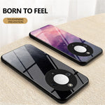 Phone Case For Honor Magic8 Lite 5G  /  X9d 5G  /  X70 5G Starry Sky Pattern Tempered Glass Phone Cover