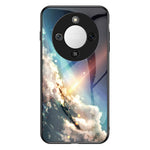 Phone Case For Honor Magic8 Lite 5G  /  X9d 5G  /  X70 5G Starry Sky Pattern Tempered Glass Phone Cover