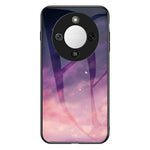 Phone Case For Honor Magic8 Lite 5G  /  X9d 5G  /  X70 5G Starry Sky Pattern Tempered Glass Phone Cover
