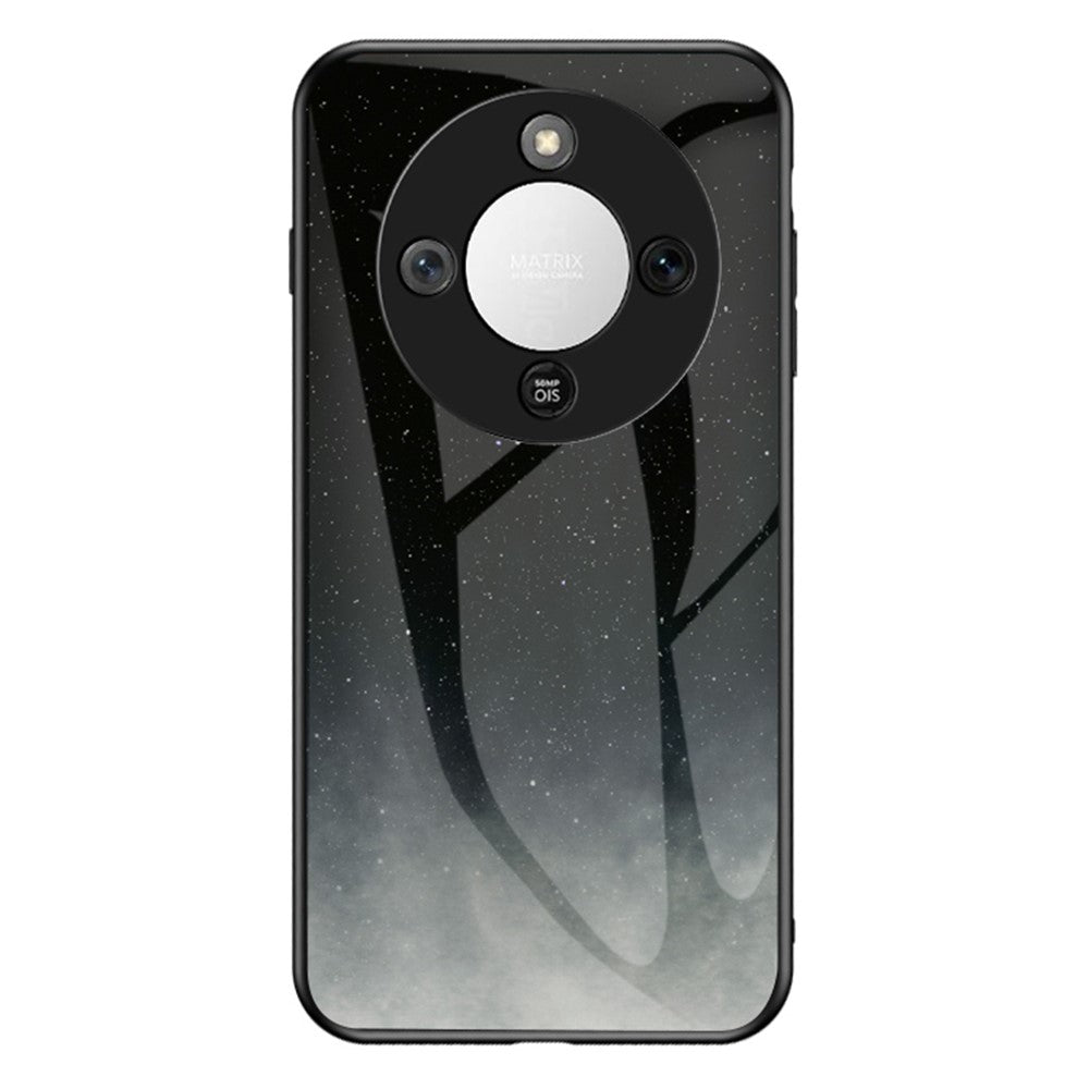 Phone Case For Honor Magic8 Lite 5G  /  X9d 5G  /  X70 5G Starry Sky Pattern Tempered Glass Phone Cover