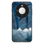 Phone Case For Honor Magic8 Lite 5G  /  X9d 5G  /  X70 5G Starry Sky Pattern Tempered Glass Phone Cover