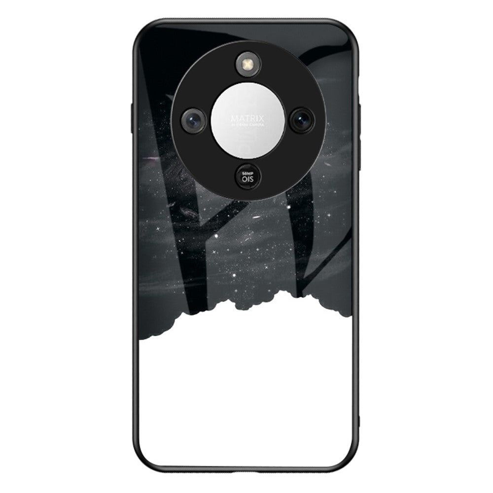 Phone Case For Honor Magic8 Lite 5G  /  X9d 5G  /  X70 5G Starry Sky Pattern Tempered Glass Phone Cover