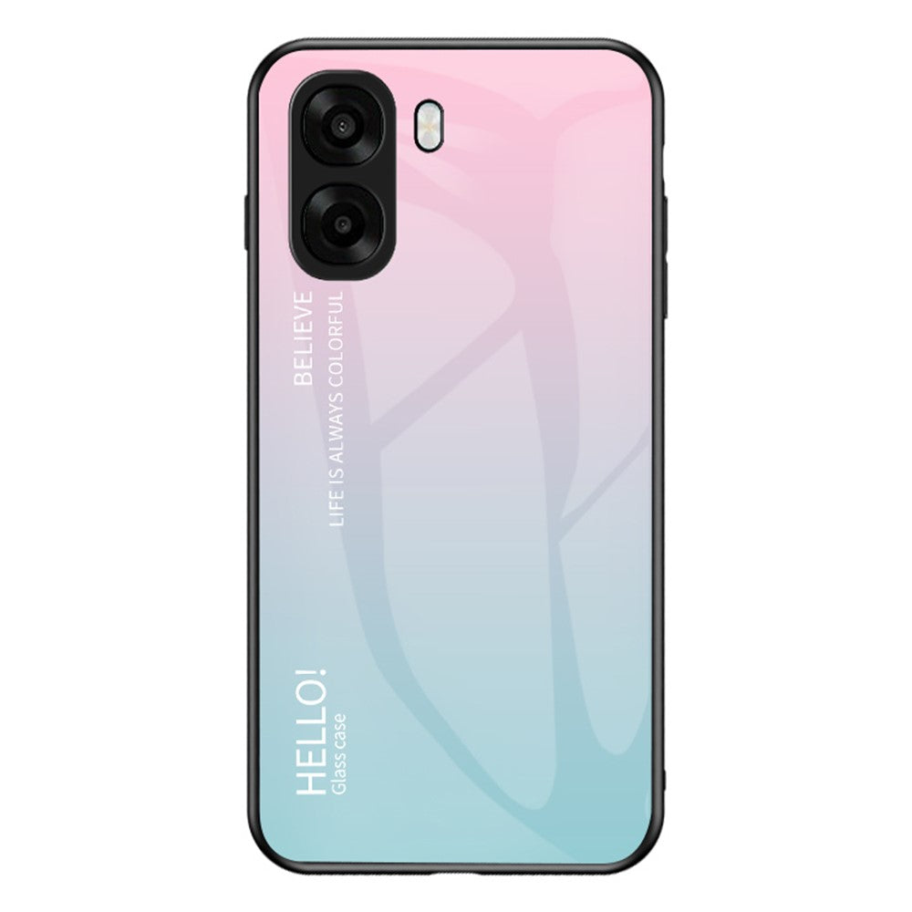 Phone Case For Oppo A6x 5G / A6x 4G Anti-Scratch Tempered Glass + PC + TPU Phone Cover