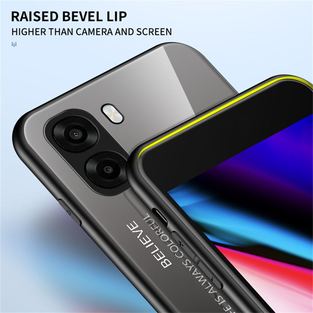 Phone Case For Oppo A6x 5G / A6x 4G Anti-Scratch Tempered Glass + PC + TPU Phone Cover