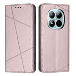 For Xiaomi Redmi Note 15 Pro 4G (Global) Wallet Case Line Imprinted Leather Stand Phone Cover with Wrist Strap