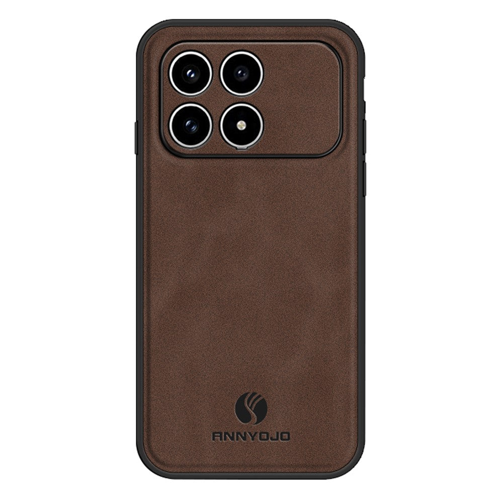 ANNYOJO-telefoncover til Xiaomi Poco F8 Pro 5G / Redmi K90 5G i PU-læder + PC + TPU, stødsikkert bagcover