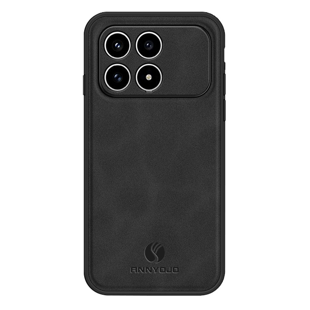ANNYOJO-telefoncover til Xiaomi Poco F8 Pro 5G / Redmi K90 5G i PU-læder + PC + TPU, stødsikkert bagcover