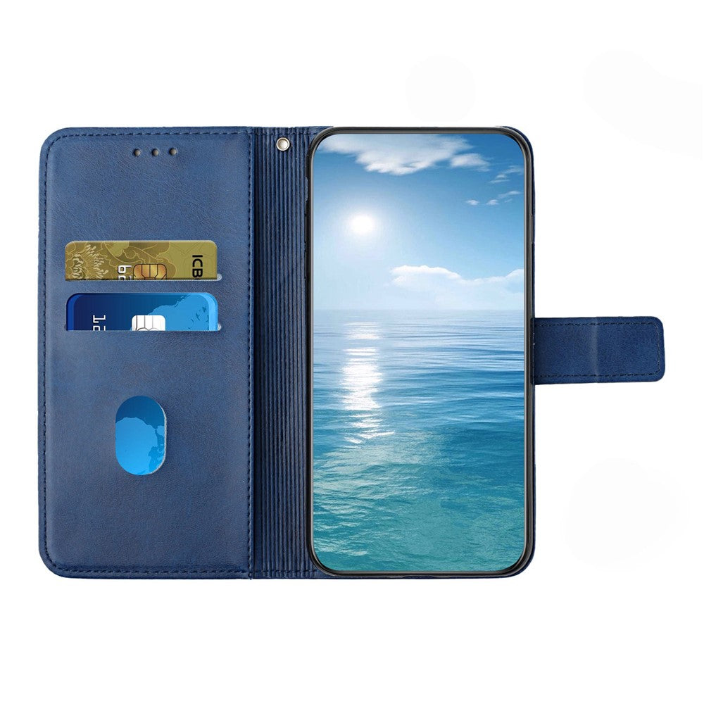 For Xiaomi Redmi Note 15 Pro 4G (Global) Case Line Pattern Wallet Leather Phone Cover with Wrist Strap