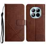 For Xiaomi Redmi Note 15 Pro 4G (Global) Case Line Pattern Wallet Leather Phone Cover with Wrist Strap