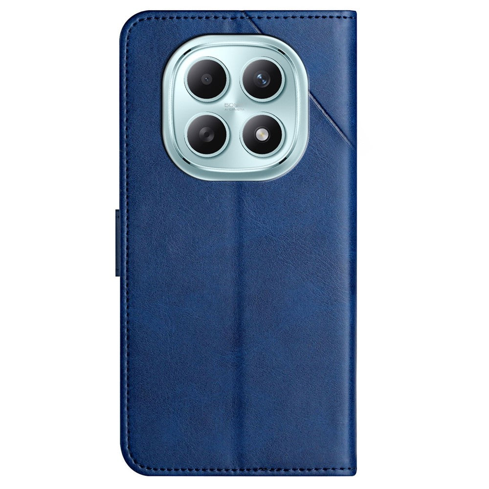 For Xiaomi Redmi Note 15 4G (Global) Case Line Pattern Wallet Leather Phone Cover with Wrist Strap