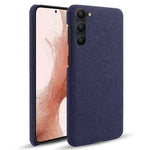 For Samsung Galaxy S23 Mobile Phone Protector Case Shell Solid Color Hard PC+Cloth Phone Cover