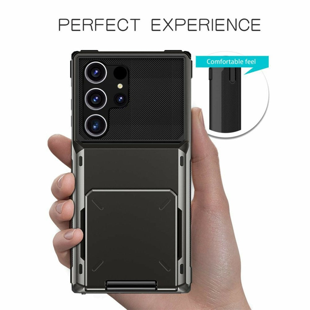 Til Samsung Galaxy S26 Ultra Etui PC + TPU Dobbeltlags Bagside Telefoncover med Kortholder