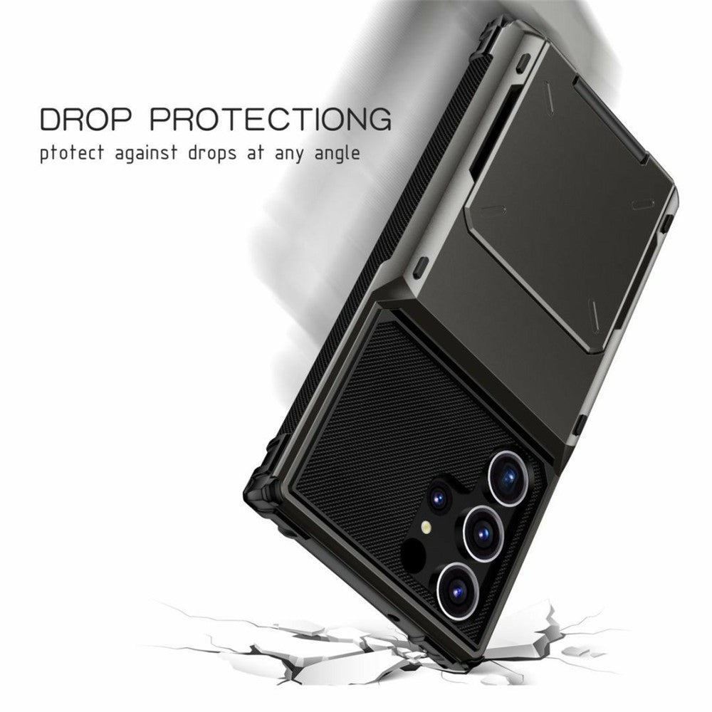 Samsung Galaxy S26 Ultra-skal PC + TPU Dubbelskiktat Bakstycke med Korthållare