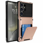 Til Samsung Galaxy S26 Ultra Etui PC + TPU Dobbeltlags Bagside Telefoncover med Kortholder