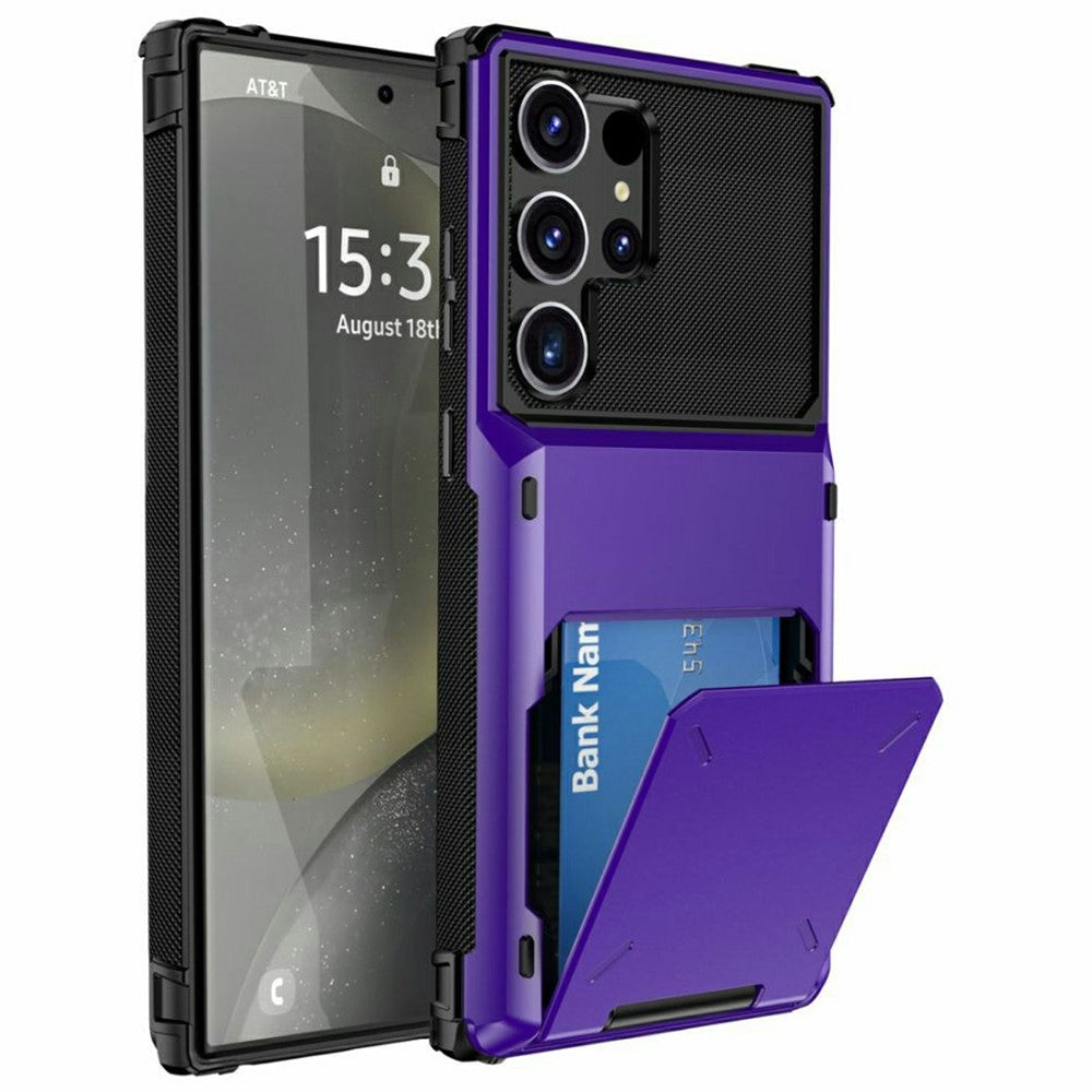 Til Samsung Galaxy S26 Ultra Etui PC + TPU Dobbeltlags Bagside Telefoncover med Kortholder